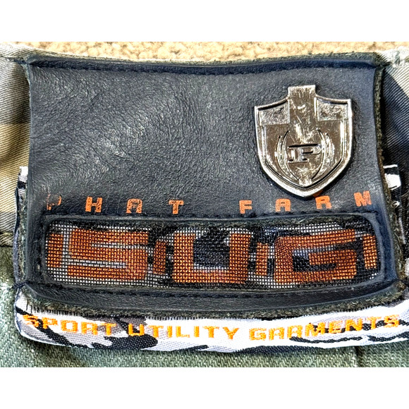 Vintage Phat Farm Pants Mens 32x31 Sug Green Baggy Y2K Grunge Skater Hip Hop - Picture 9 of 9